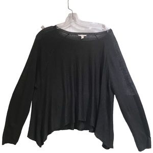 Eileen Fisher Organic Linen Lightweights Crew A Line Minimalist Oversized Hem L